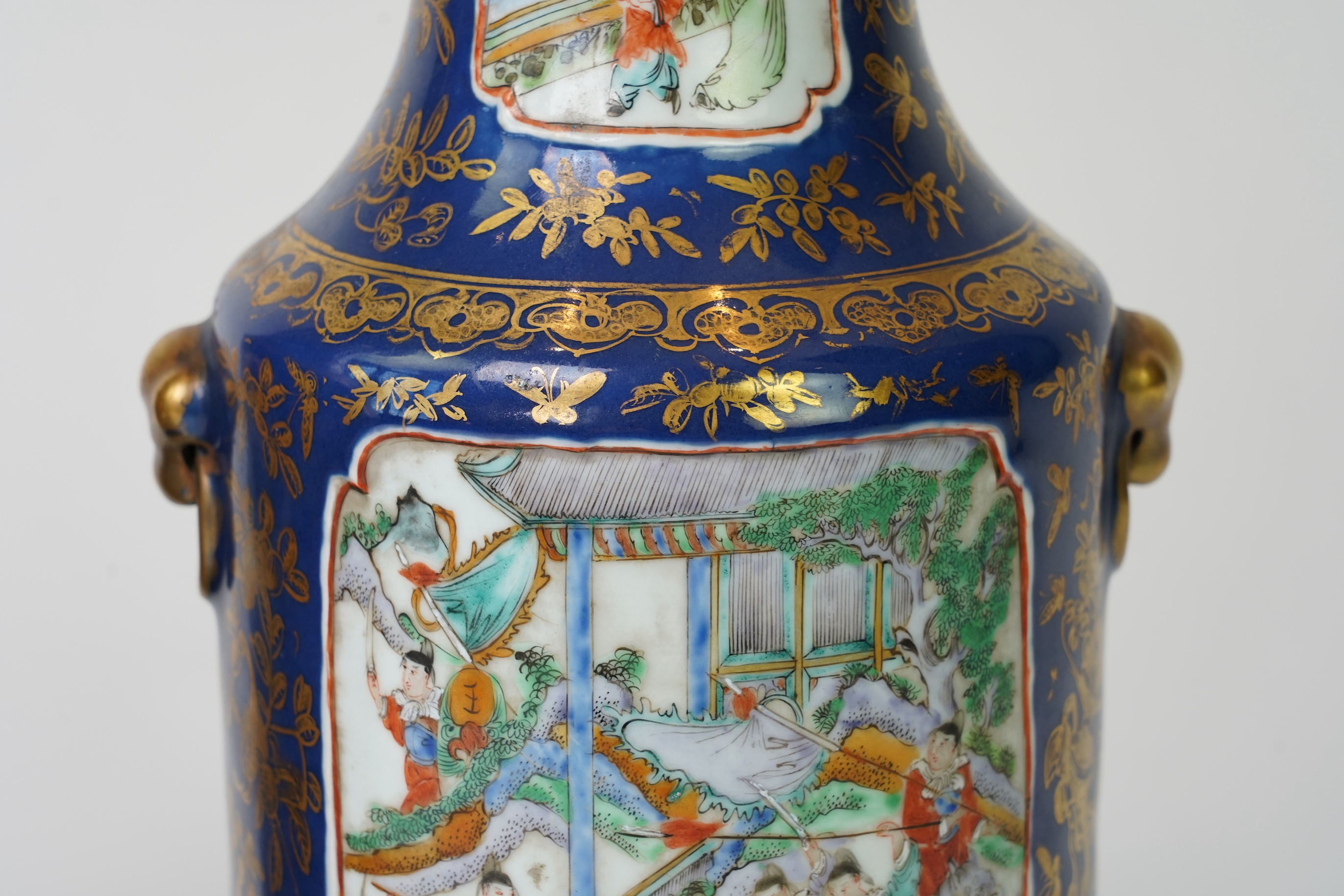 A pair of Chinese ‘warriors’ vases, early 20th century
